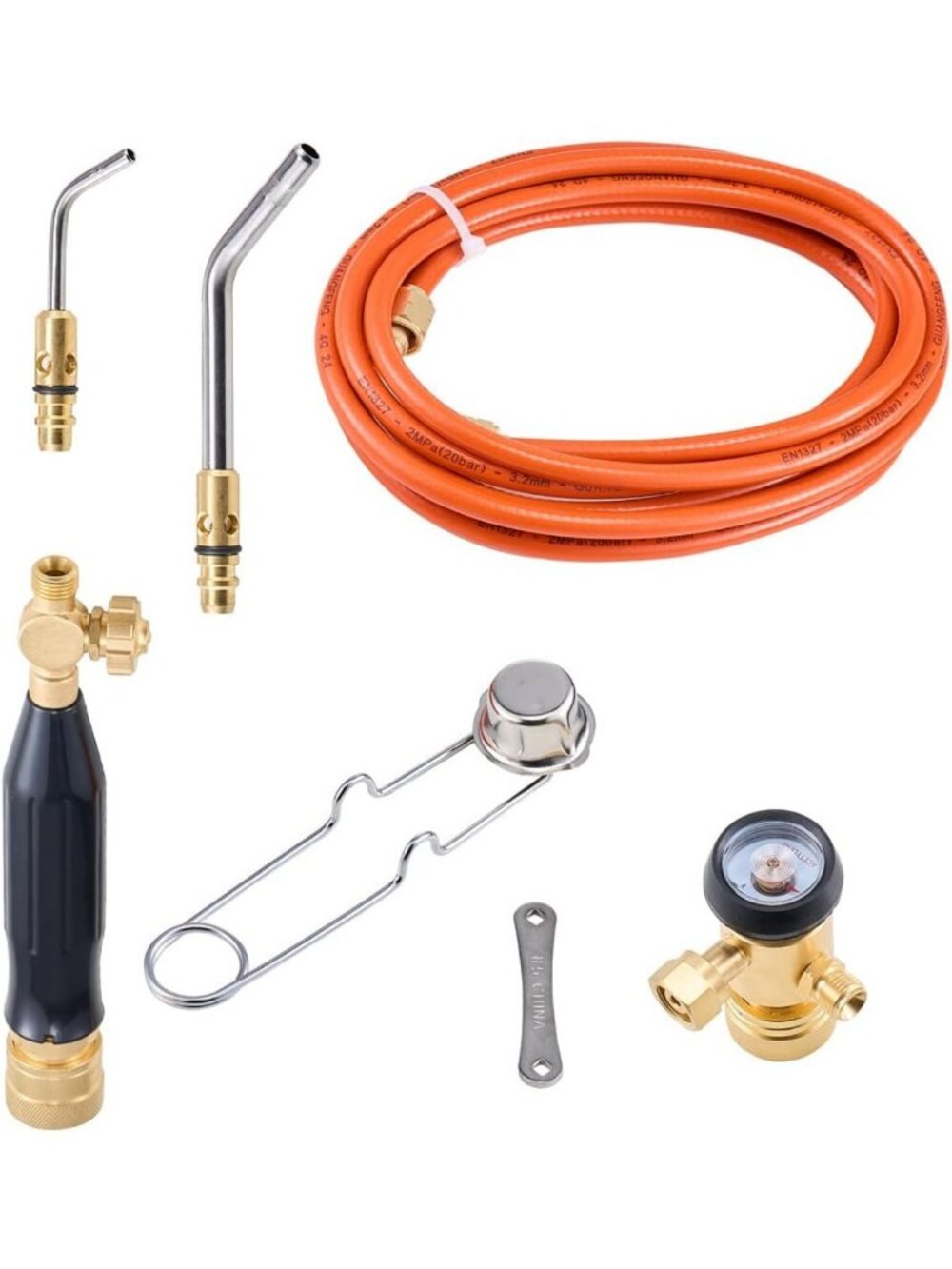 Versatile Acetylene Torch Kit for Welding, Brazing & DIY - 149'' Hose, 2 Tips
